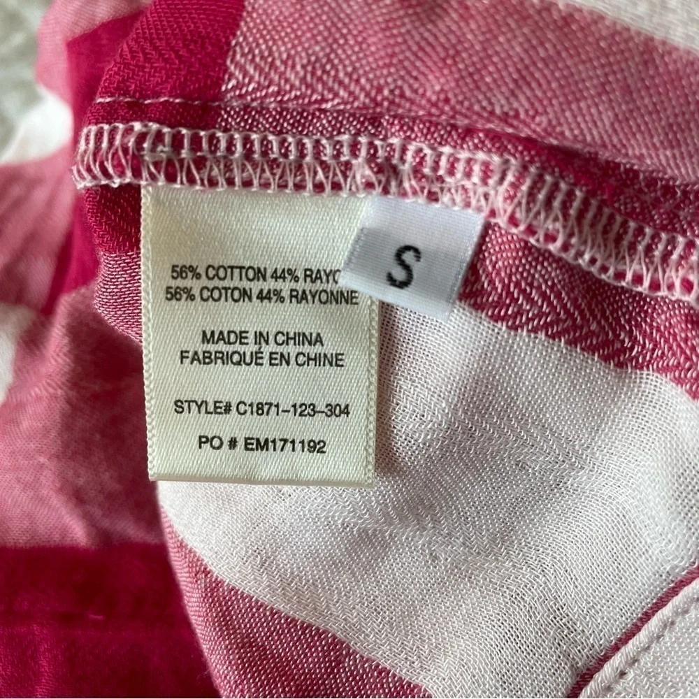 Anthropologie Cloth & Stone Maecy Off The Shoulder Gingham Textured Top Small